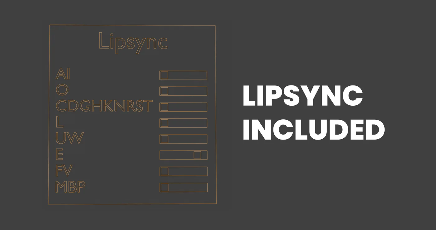 Original Auntz and Unclez lip-sync controls in Blender