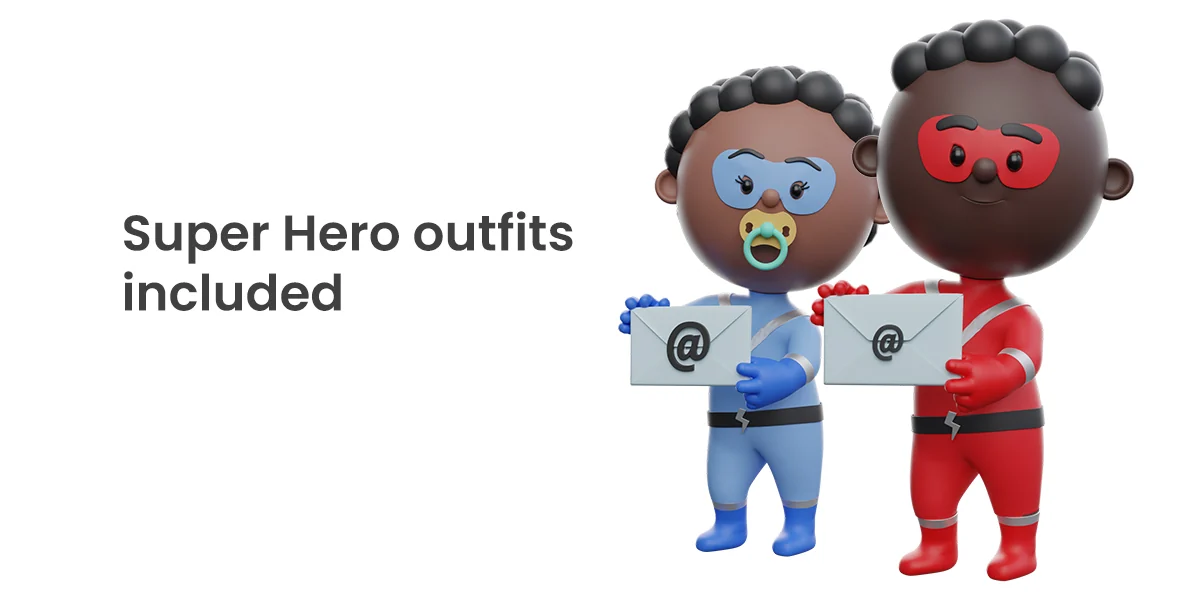 Original Babiez superhero outfit examples