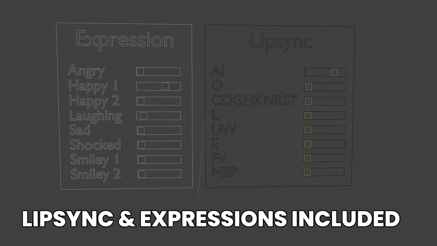 Original Elderz lip-sync and facial expression controls
