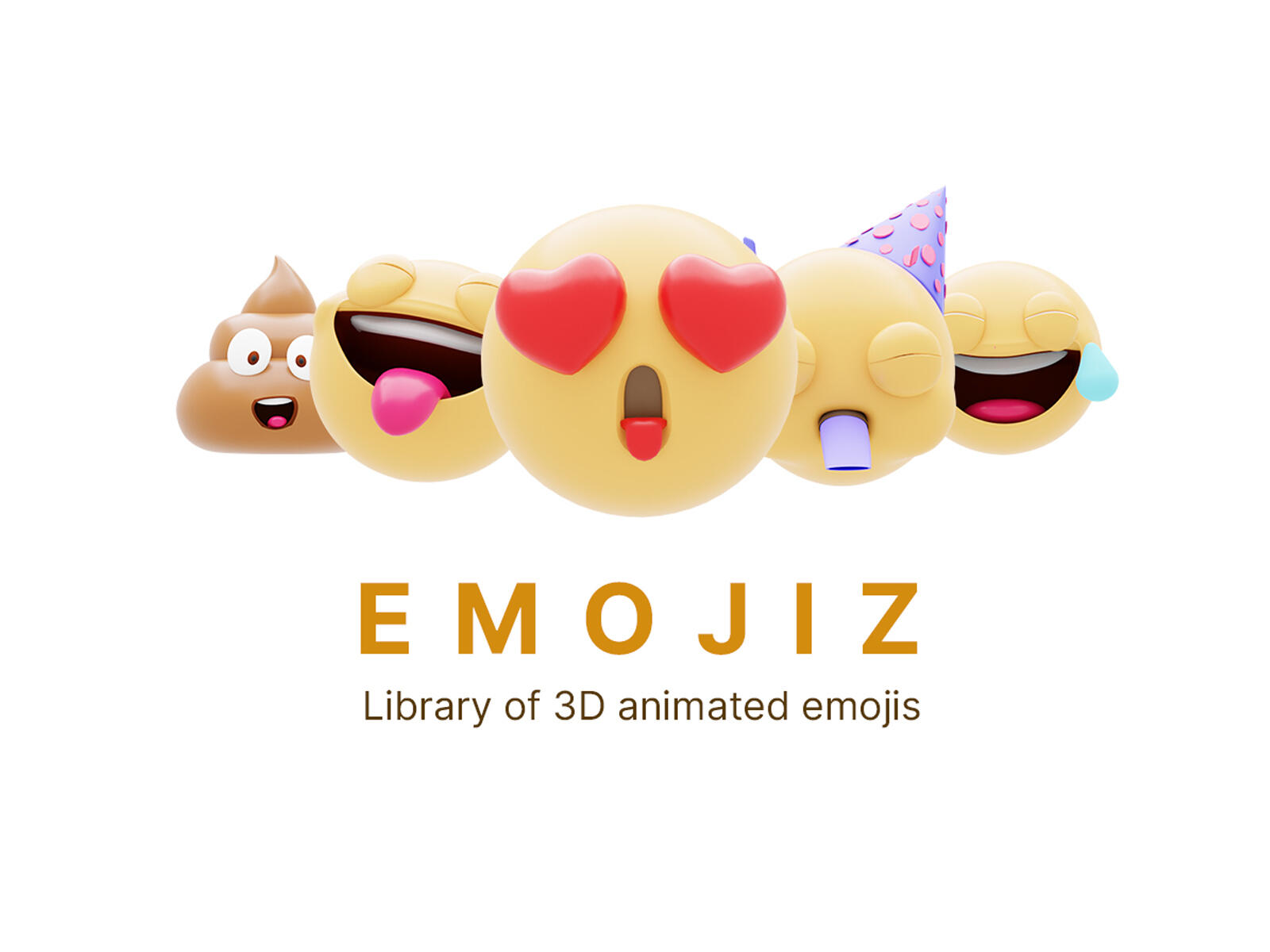 Animated pack of 3D emojis EMOJIZ - Animated 3D emojis or emoticons with free samples included