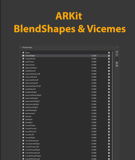3D characters with ARKit BlendShapes and vicemes