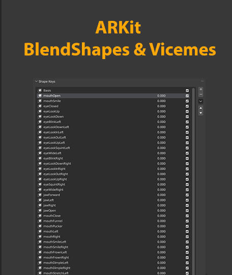 ARKit Blendshapes & Vicemes for 3D characters 3D characters with ARKit BlendShapes and vicemes