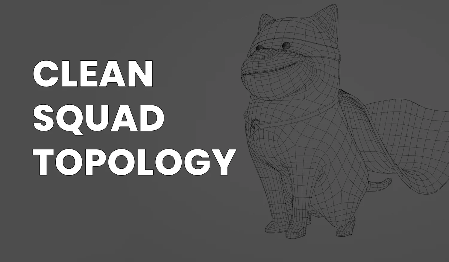 Original Petz dog mesh shown in wireframe