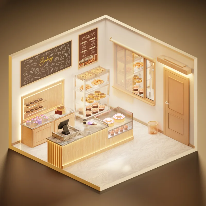 Included Roomz interior: Bakery