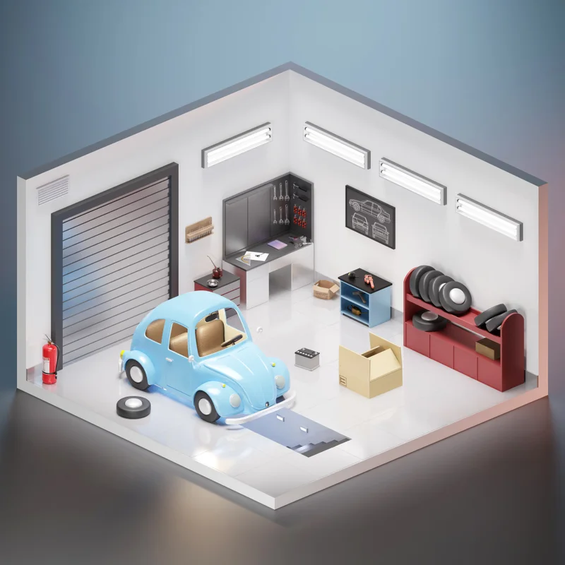 Included Roomz interior: Repair workshop