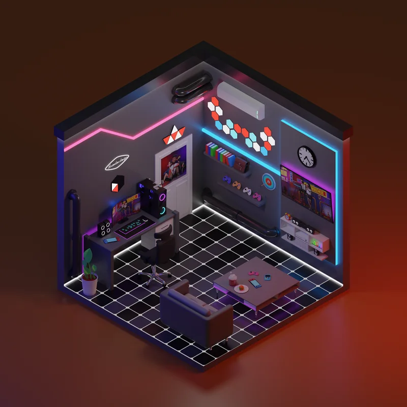 Included Roomz interior: Gaming room