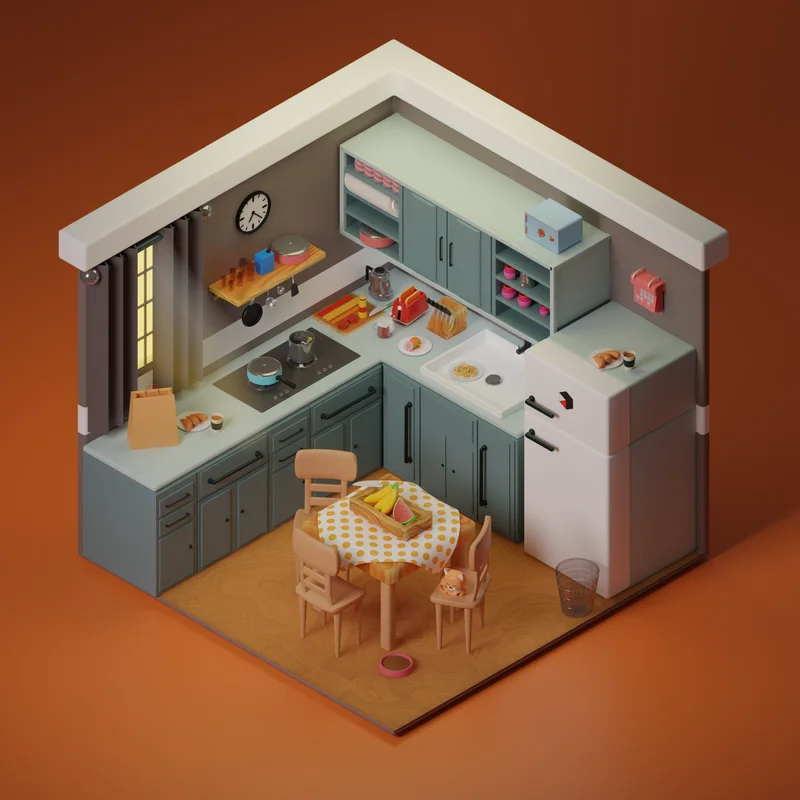 Included Roomz interior: Kitchen