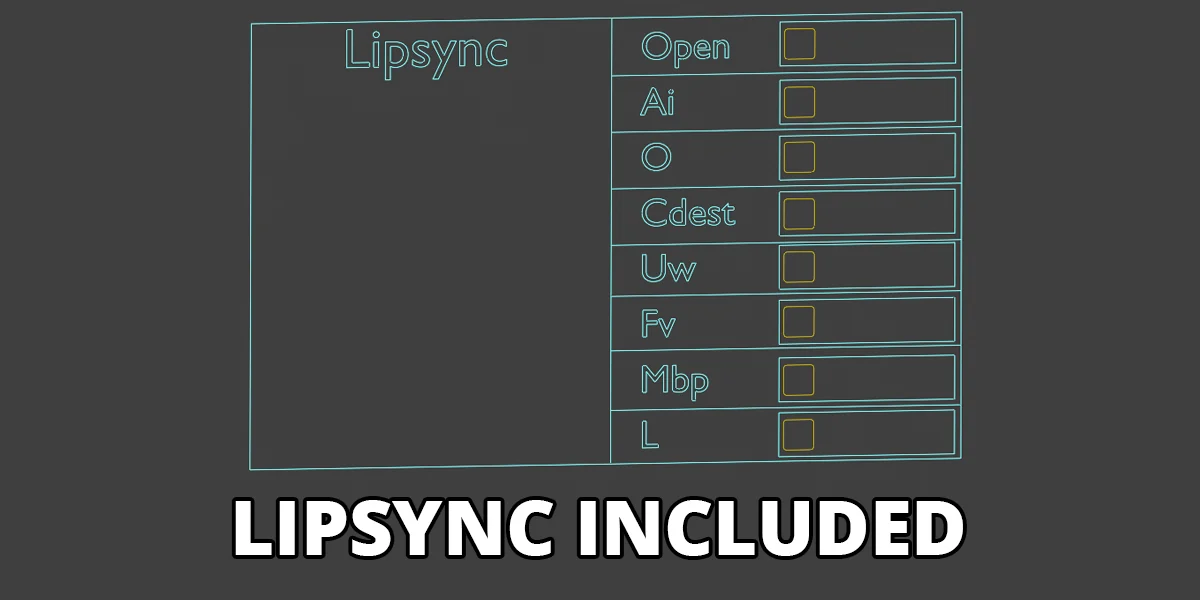 Teenz lip-sync controls including Open, Ah, Oh and Fv mouth shapes
